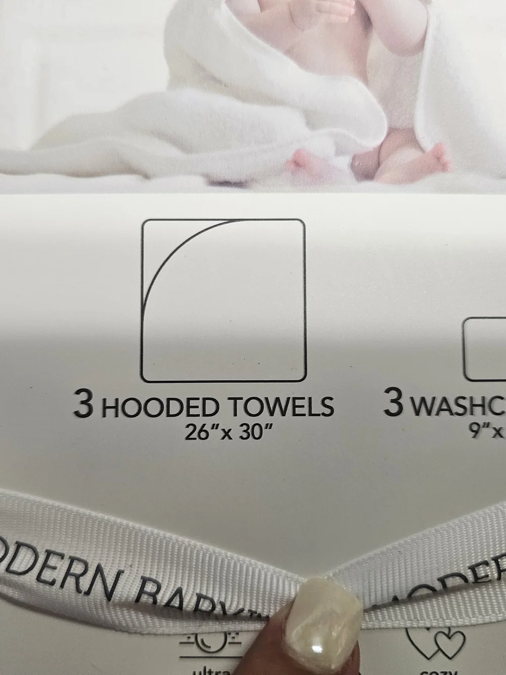 Blue 6-Piece Baby Hooded Towels & Washcloths Set